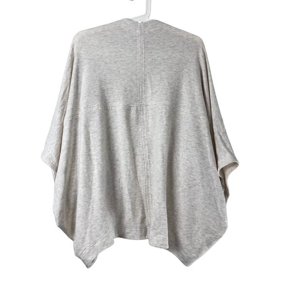 Athleta Cocoon Cardigan Wrap Sweater Womens XS Beige Oatmeal Open Front Pockets - Picture 2 of 5